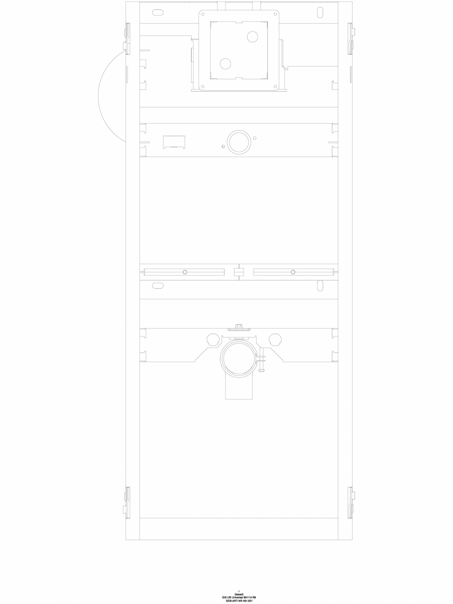 Pagina 1-CAD-DWG Element de instalare Geberit GIS pentru pisoar, 114 cm, universal cod 461.621.00.1_A GEBERIT...