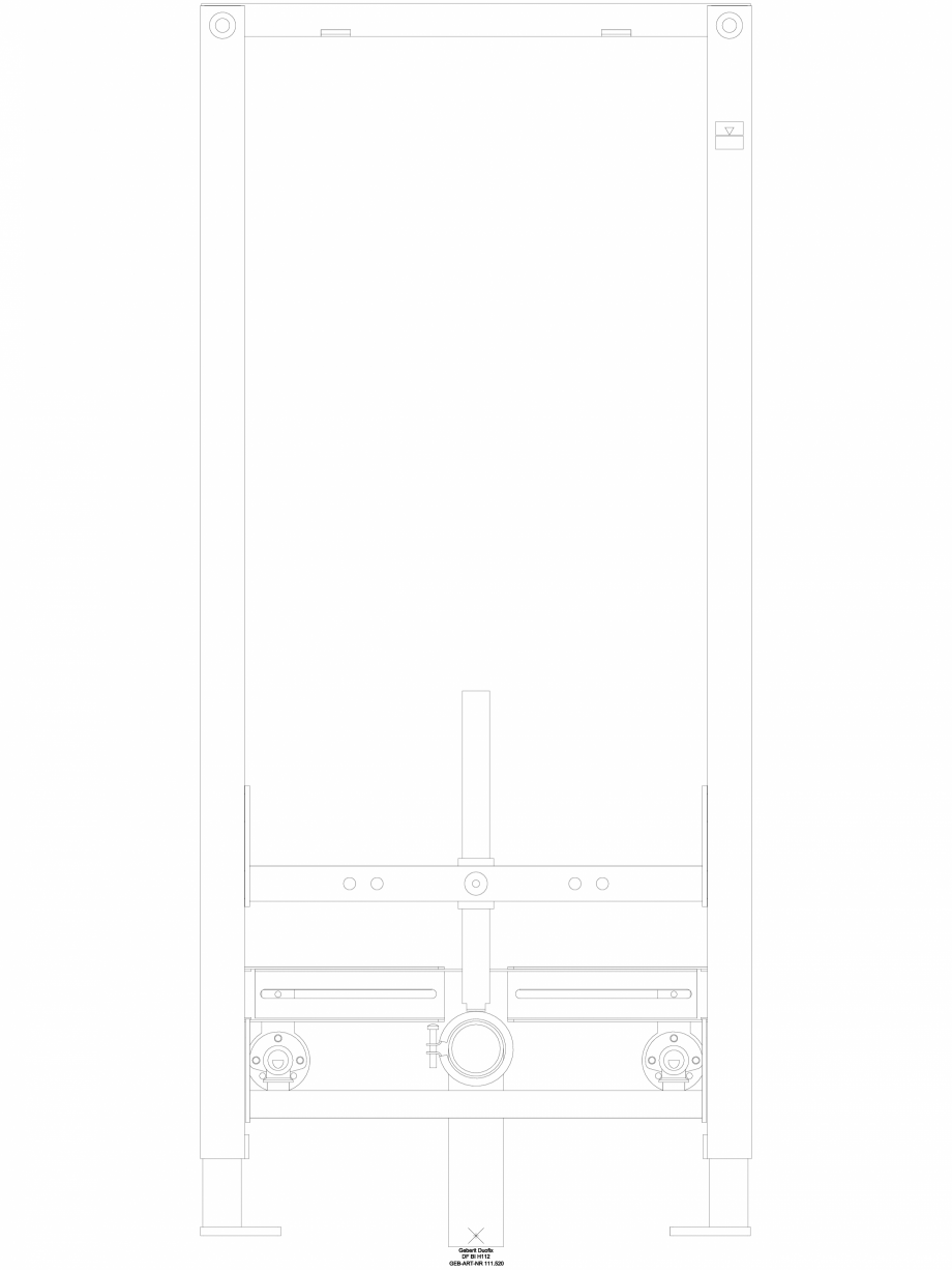 Pagina 1-CAD-DWG Element de instalare Geberit Duofix pentru bideu, 112 cm, universal cod 111.520.00.1_A...
