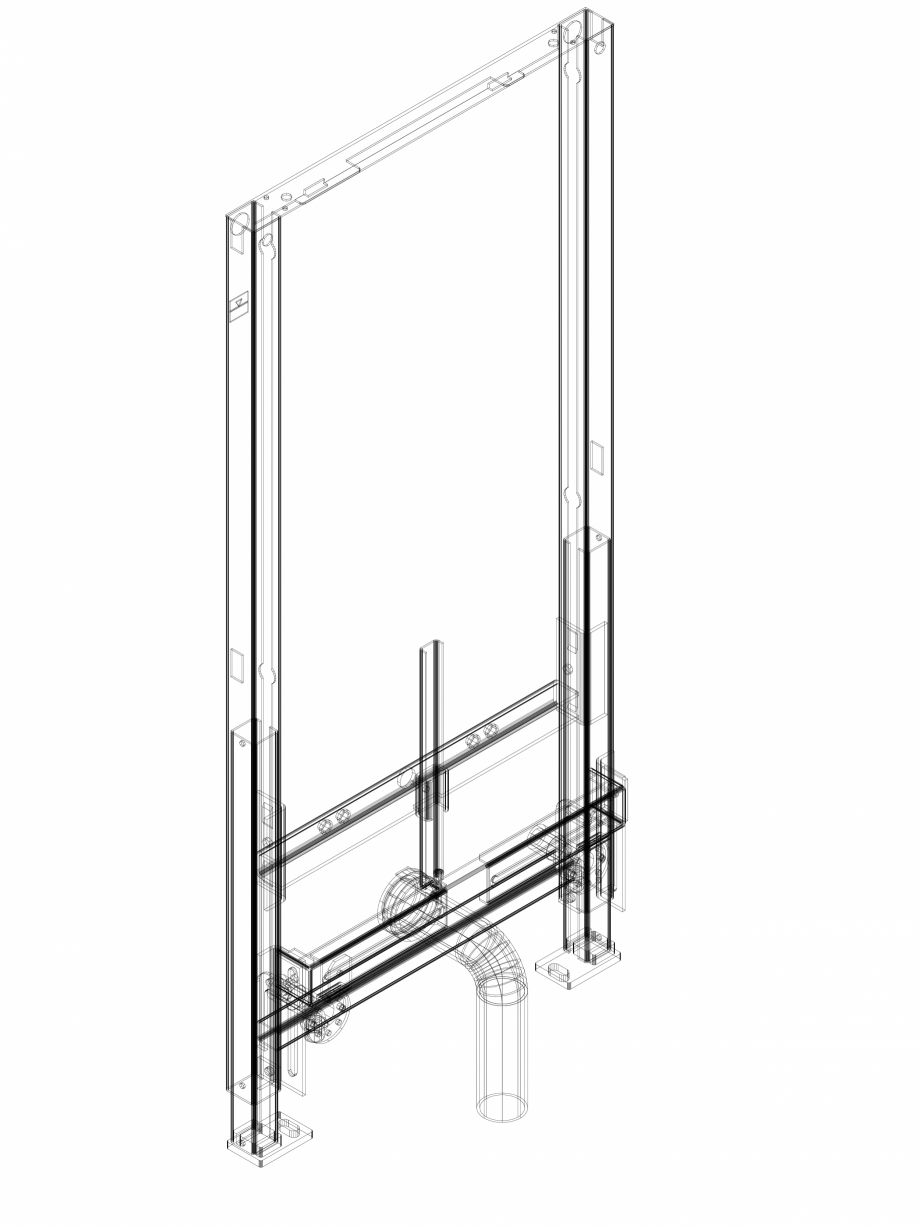 Pagina 1-CAD-DWG Element de instalare Geberit Duofix pentru bideu, 112 cm, universal cod 111.520.00.1_P...