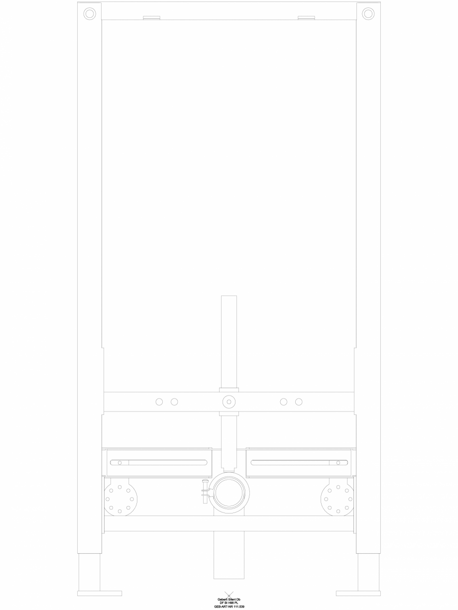 Pagina 1-CAD-DWG Element de instalare Geberit Duofix pentru bideu, 98 cm, universal cod 111.539.00.1_A...