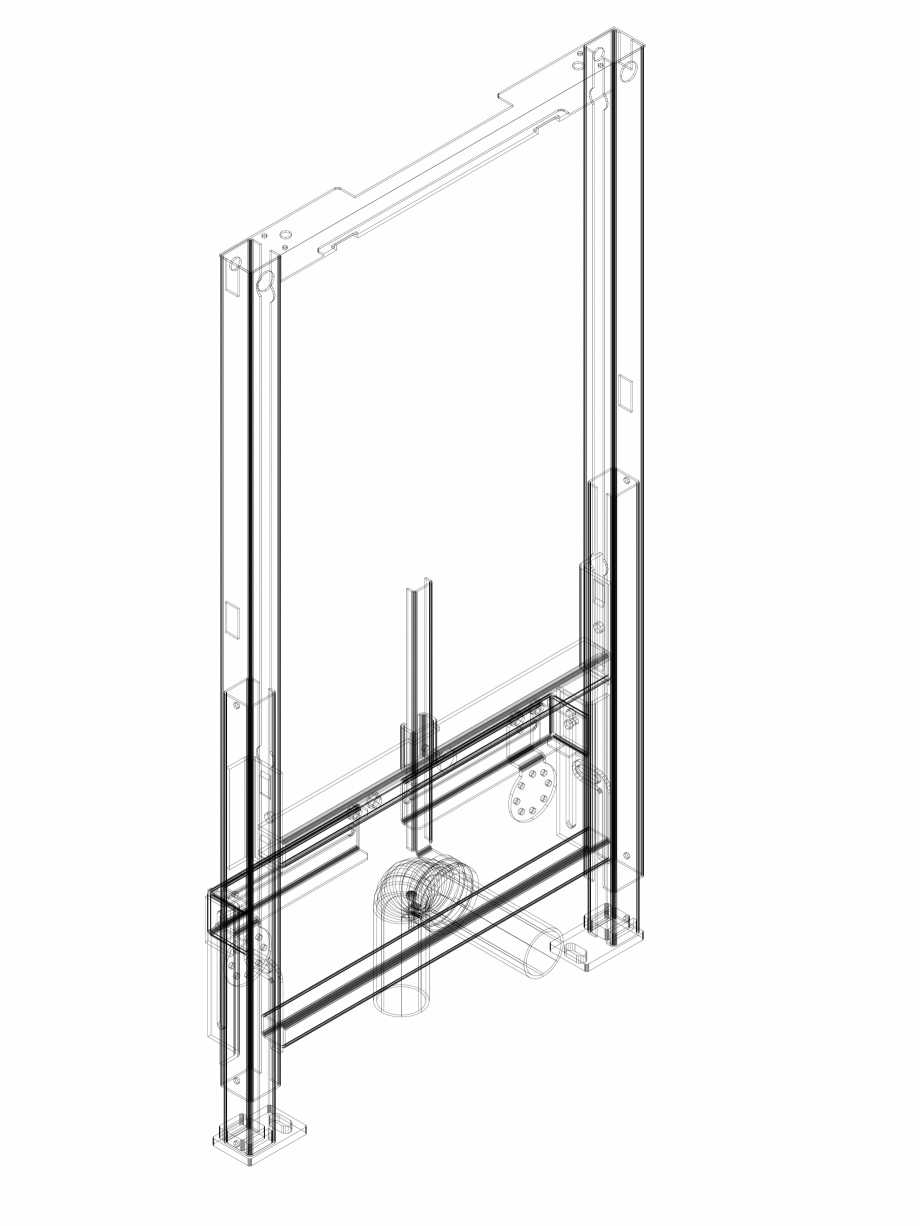 Pagina 1-CAD-DWG Element de instalare Geberit Duofix pentru bideu, 98 cm, universal cod 111.539.00.1_P...