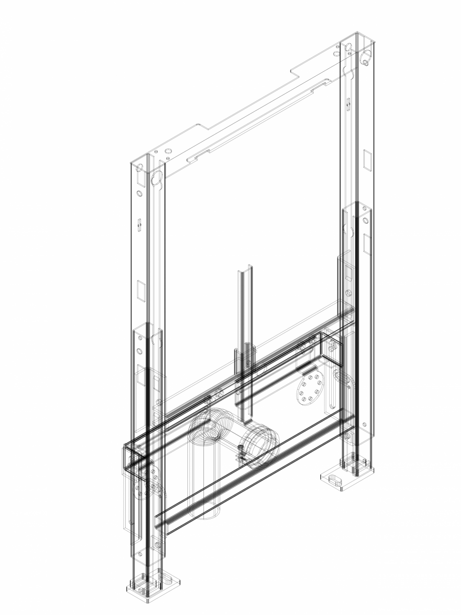 Pagina 1-CAD-DWG Element de instalare Geberit Duofix pentru bideu, 82 cm, universal cod 111.524.00.1_P...