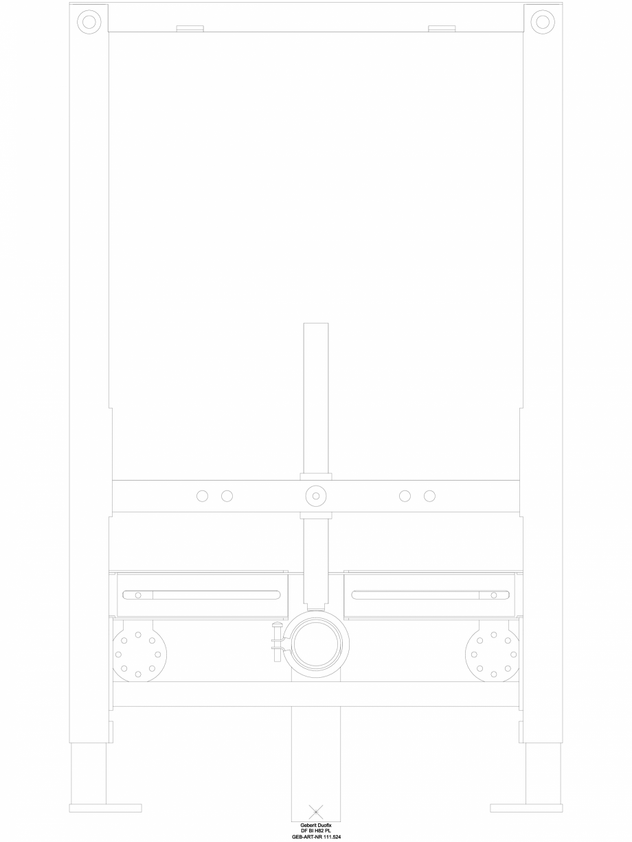Pagina 1-CAD-DWG Element de instalare Geberit Duofix pentru bideu, 82 cm, universal cod 111.524.00.1_A...