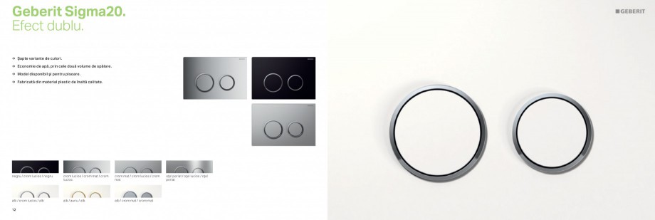 Pagina 7-Clapete de actionare pentru WC Geberit GEBERIT AquaClean Catalog, brosura Romana a de design Geberit...