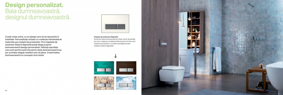 Pagina 13-Clapete de actionare pentru WC Geberit GEBERIT AquaClean Catalog, brosura Romana ui
de toaletă,...