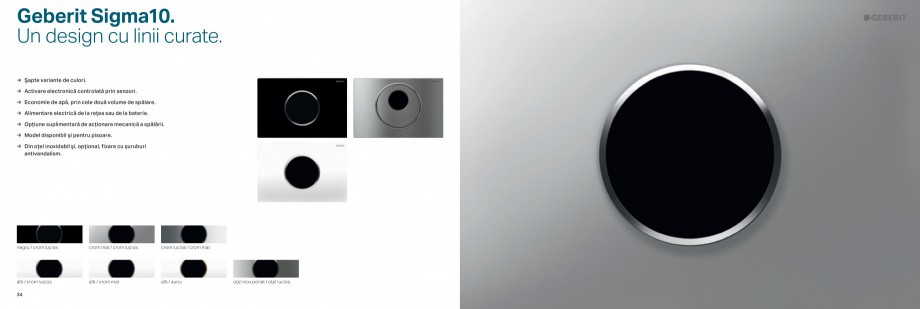 Pagina 18-Clapete de actionare pentru WC Geberit GEBERIT AquaClean Catalog, brosura Romana ezervor pentru...