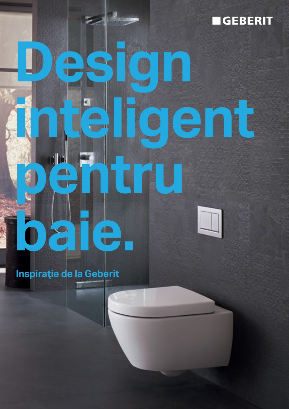 Pagina 1-Design inteligent pentru baie Geberit GEBERIT AquaClean Catalog, brosura Romana Design
inteligent...