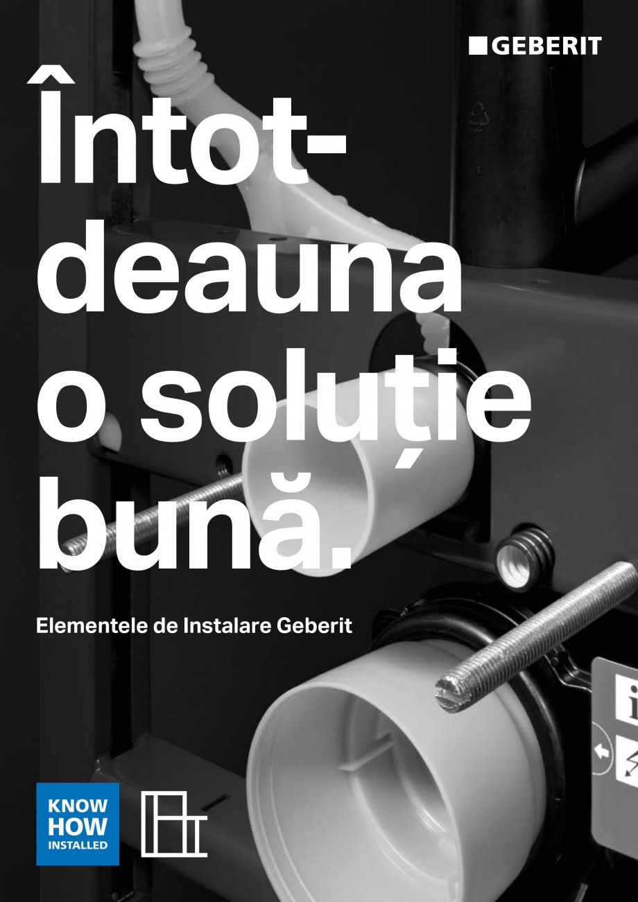Pagina 1-Elemente de instalare Geberit GEBERIT Duofix Catalog, brosura Romana Întotdeauna
o soluţie
bună.
...