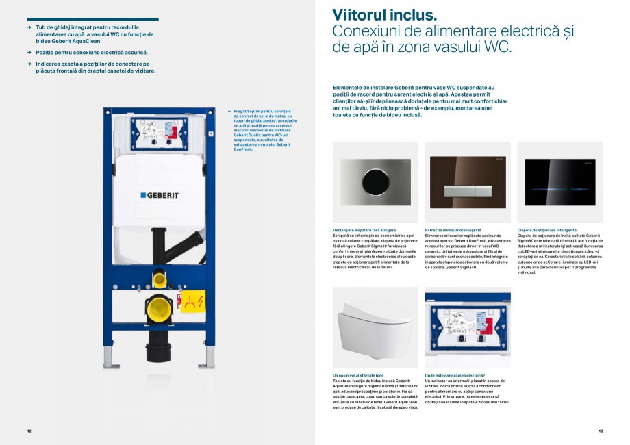 Pagina 7-Elemente de instalare Geberit GEBERIT Duofix Catalog, brosura Romana  şantier şi racordate la...