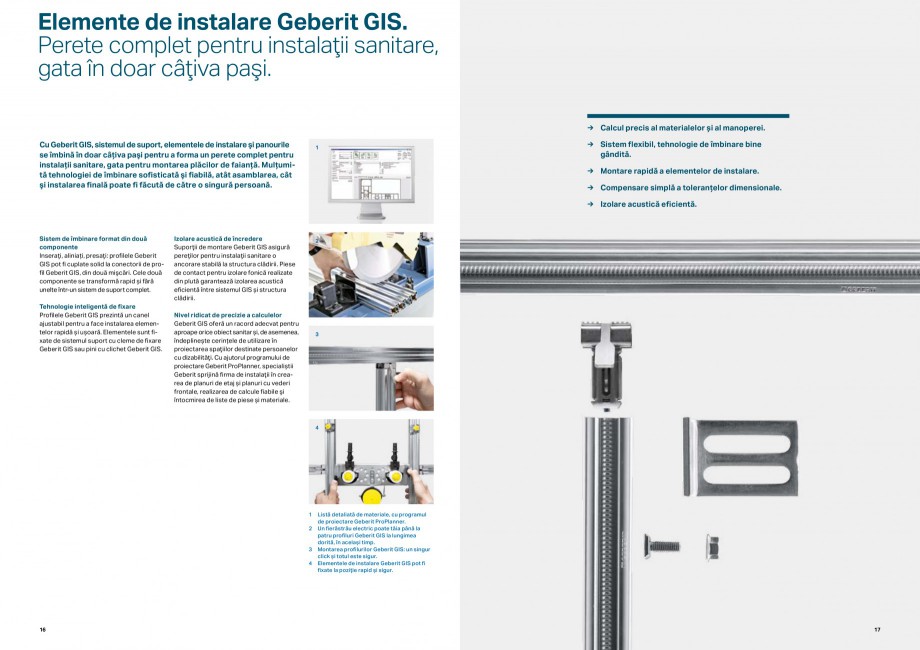 Pagina 9-Elemente de instalare Geberit GEBERIT Duofix Catalog, brosura Romana că de montare pentru bateria...