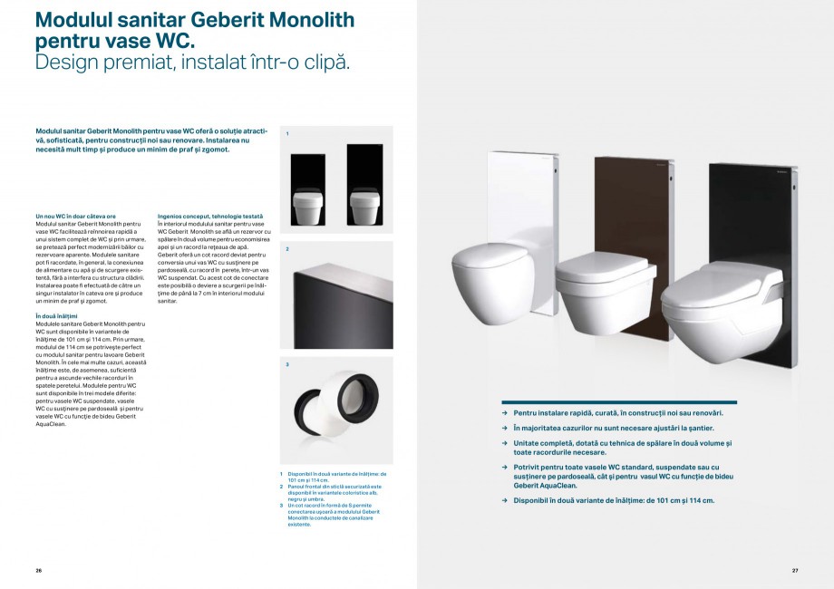 Pagina 14 - Elemente de instalare Geberit GEBERIT Duofix, Kombifix, Monolith Catalog, brosura Romana...