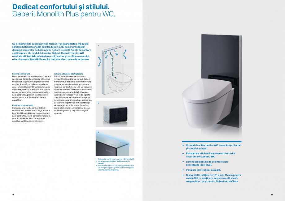 Pagina 6 - Inovatii pentru viitor Geberit GEBERIT Duofix, Kombifix, Monolith, AquaClean Catalog,...