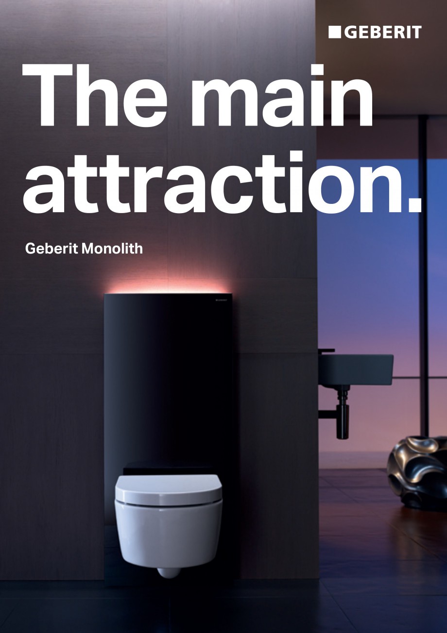 Pagina 1-Modul sanitar pentru WC Geberit GEBERIT Monolith Catalog, brosura Engleza The main
attraction....