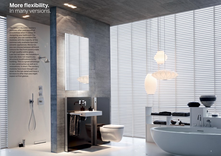 Pagina 3-Modul sanitar pentru WC Geberit GEBERIT Monolith Catalog, brosura Engleza 
with a track that can be ...