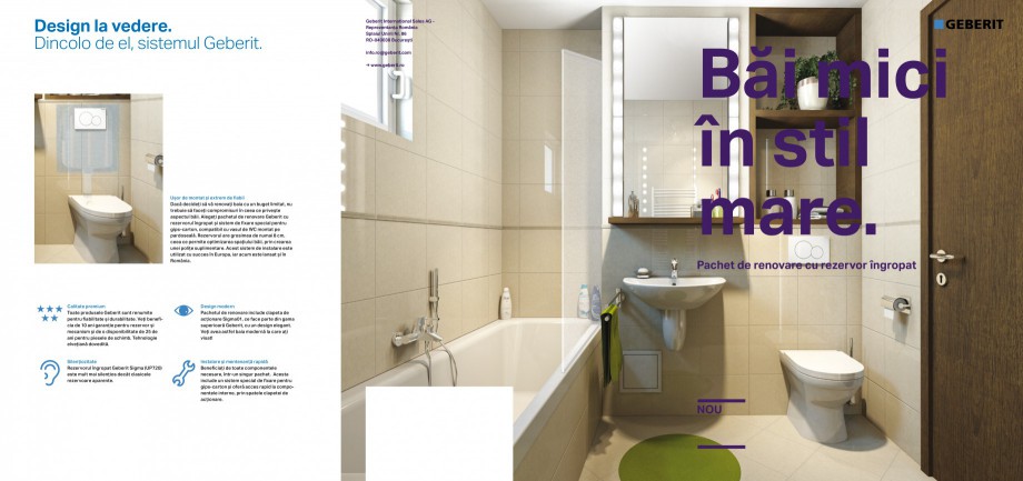 Pagina 1-Pachet de renovare cu rezervor ingropat Geberit GEBERIT Duofix Catalog, brosura Romana Design la...