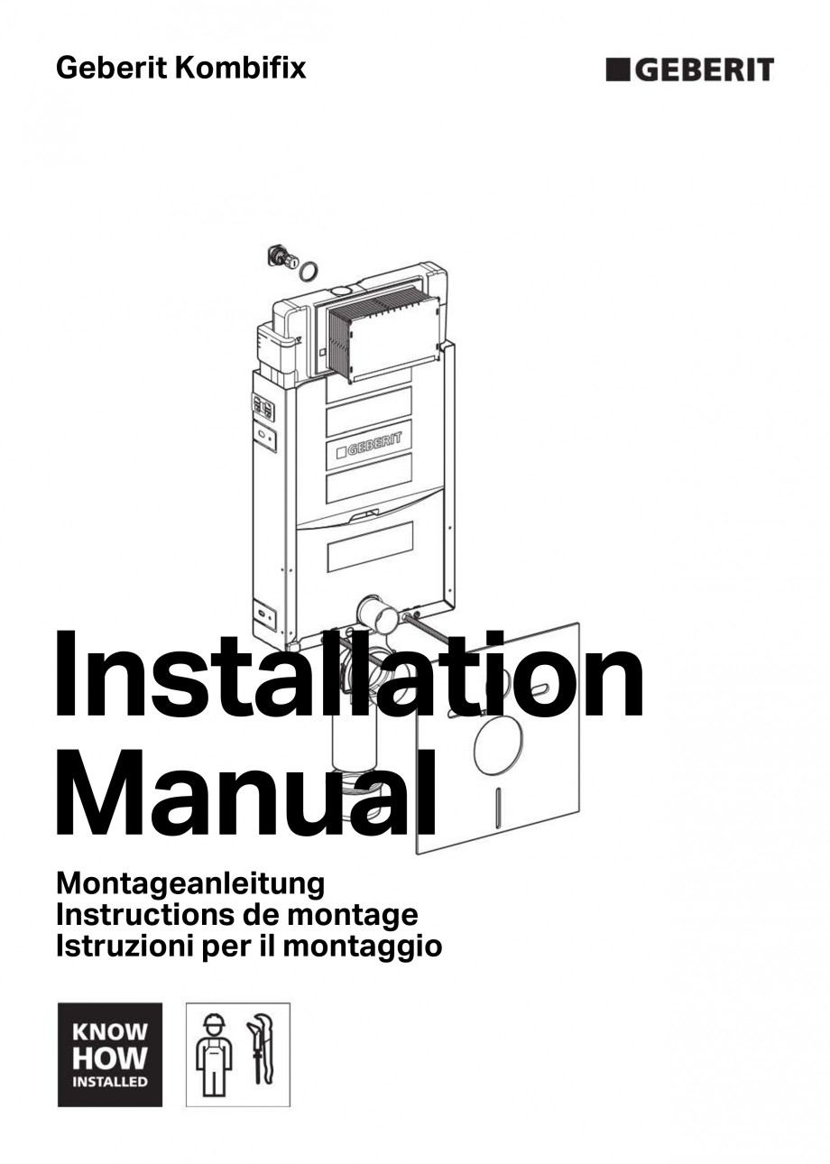 Pagina 1-Rezervor incastrat Kombifix Sigma pentru WC GEBERIT Instructiuni montaj, utilizare Engleza, Germana,...