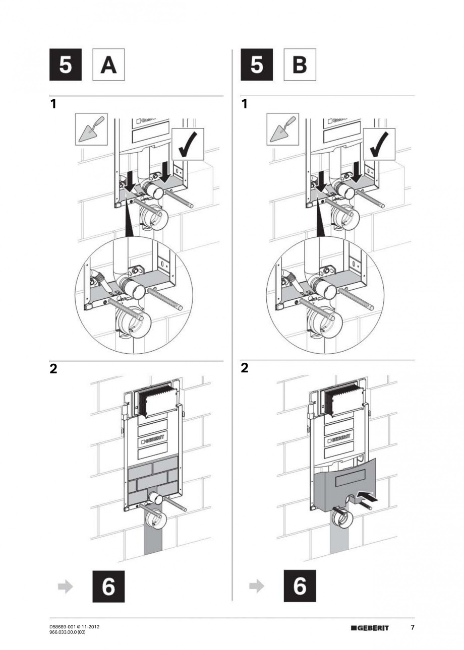 Pagina 7 - Rezervor incastrat Kombifix Sigma pentru WC GEBERIT Instructiuni montaj, utilizare...
