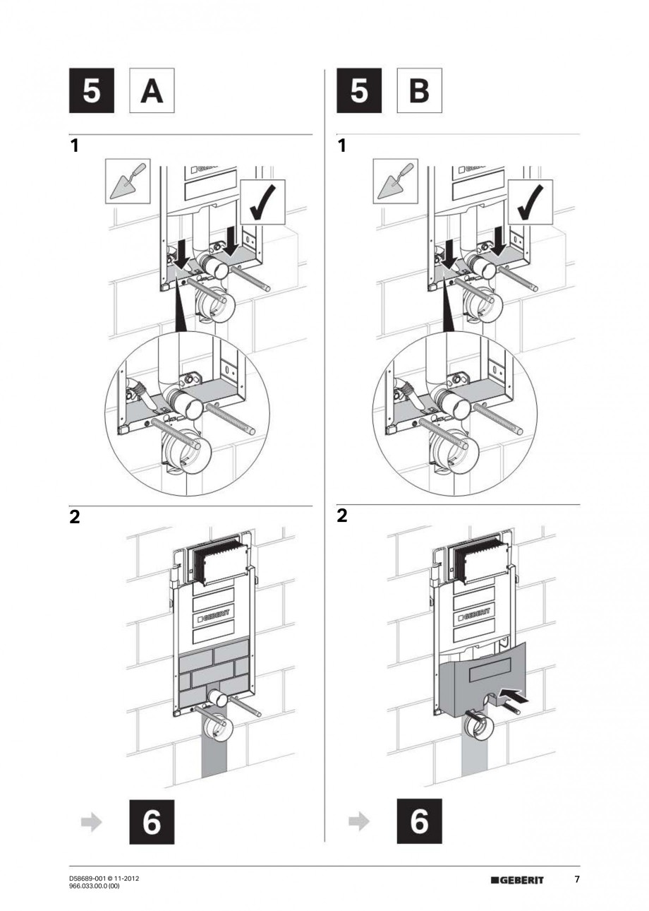 Pagina 7-Rezervor incastrat Kombifix Sigma pentru WC GEBERIT Instructiuni montaj, utilizare Engleza, Germana,...