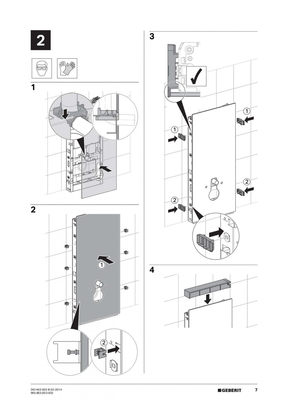 Pagina 7 - Modul sanitar pentru vas WC GEBERIT Monolith Instructiuni montaj, utilizare Engleza,...