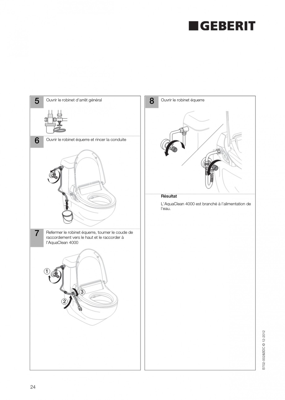 Pagina 24-Vas WC cu functie de bideu 4000 GEBERIT AquaClean Instructiuni montaj, utilizare Germana, Engleza,...