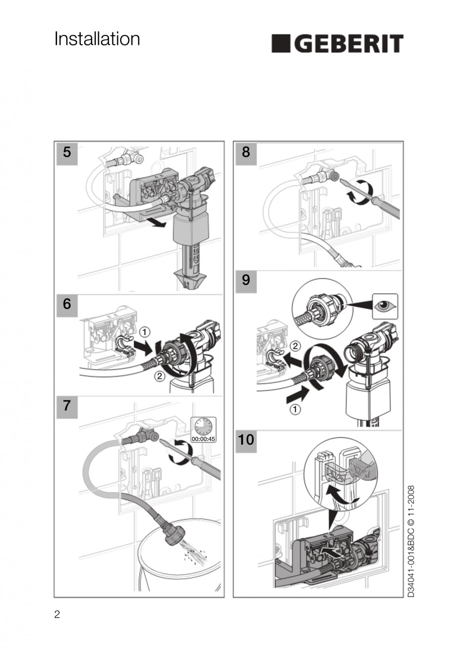 Pagina 2-Clapete de actionare Geberit Delta GEBERIT Instructiuni montaj, utilizare Engleza 