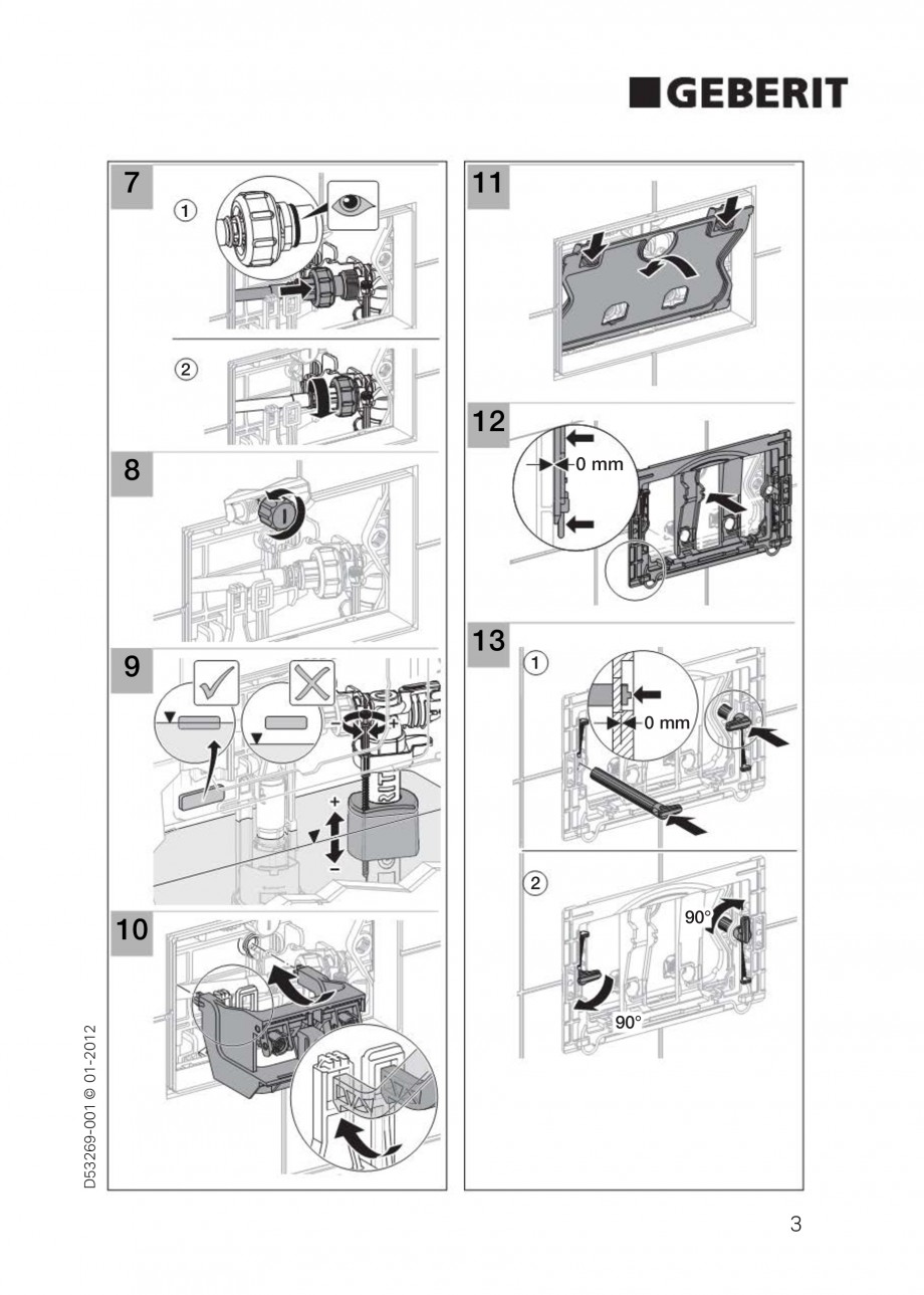 Pagina 3-Clapete de actionare Geberit Sigma GEBERIT Instructiuni montaj, utilizare Germana, Engleza, Italiana...