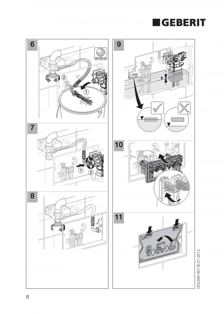 Pagina 6-Clapete de actionare Geberit Sigma GEBERIT Instructiuni montaj, utilizare Germana, Engleza, Italiana...