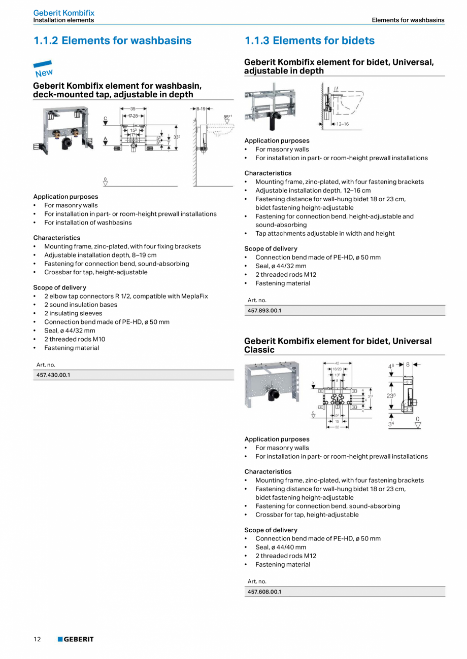 Pagina 12-Sisteme sanitare Geberit 2015-2016 GEBERIT AquaClean Catalog, brosura Engleza  setting
• Tool-free...