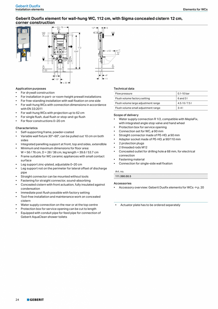 Pagina 24-Sisteme sanitare Geberit 2015-2016 GEBERIT AquaClean Catalog, brosura Engleza nal
• Flexible flush...