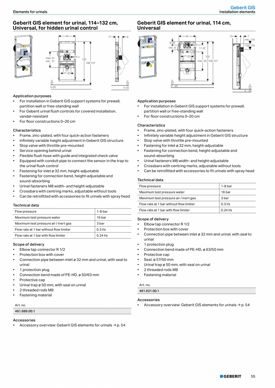 Pagina 55-Sisteme sanitare Geberit 2015-2016 GEBERIT AquaClean Catalog, brosura Engleza 00.1

Accessories
• ...