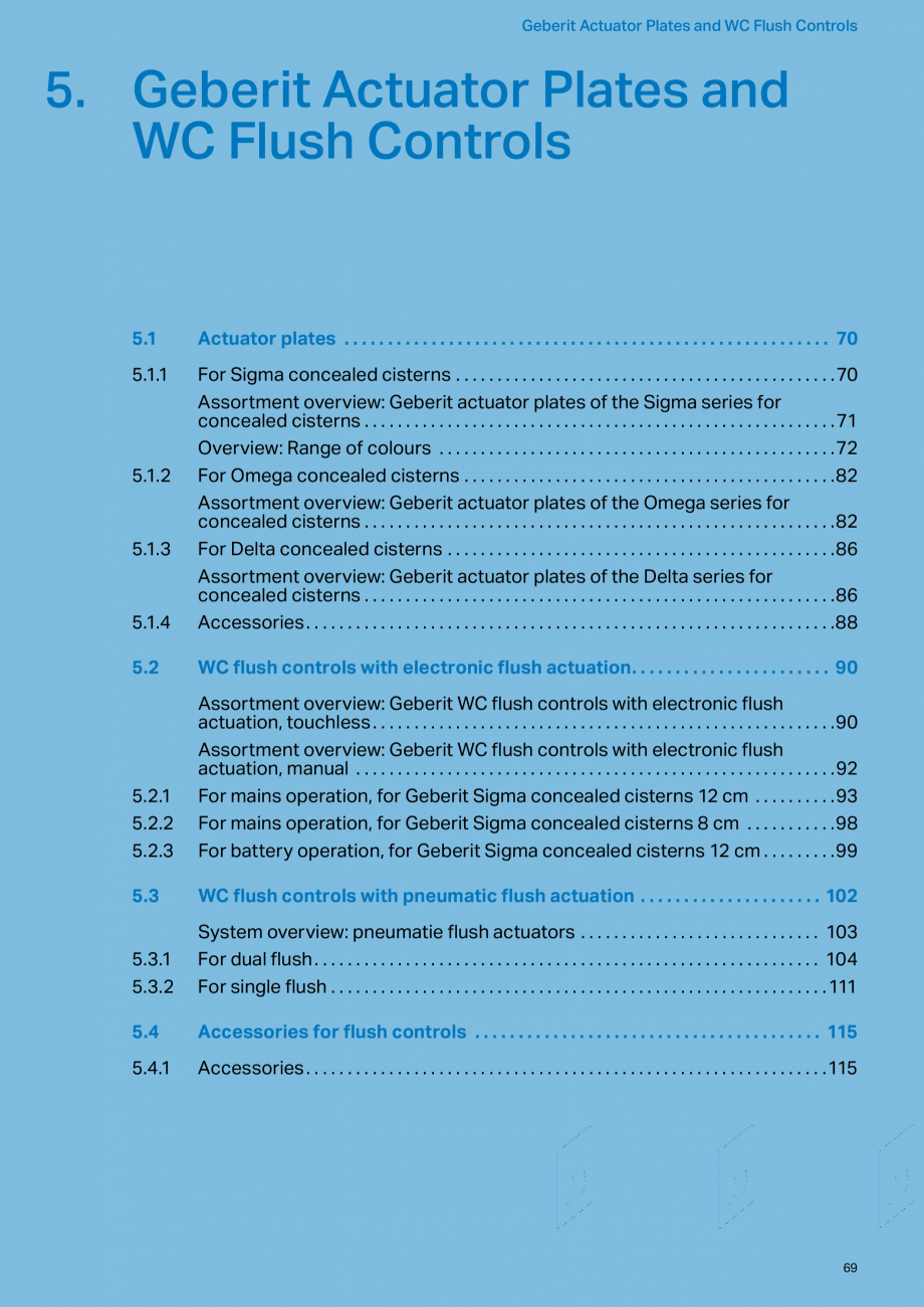 Pagina 69-Sisteme sanitare Geberit 2015-2016 GEBERIT AquaClean Catalog, brosura Engleza e at 1 bar without...