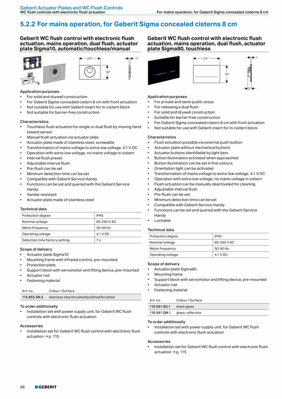 Pagina 98-Sisteme sanitare Geberit 2015-2016 GEBERIT AquaClean Catalog, brosura Engleza all or free-standing...