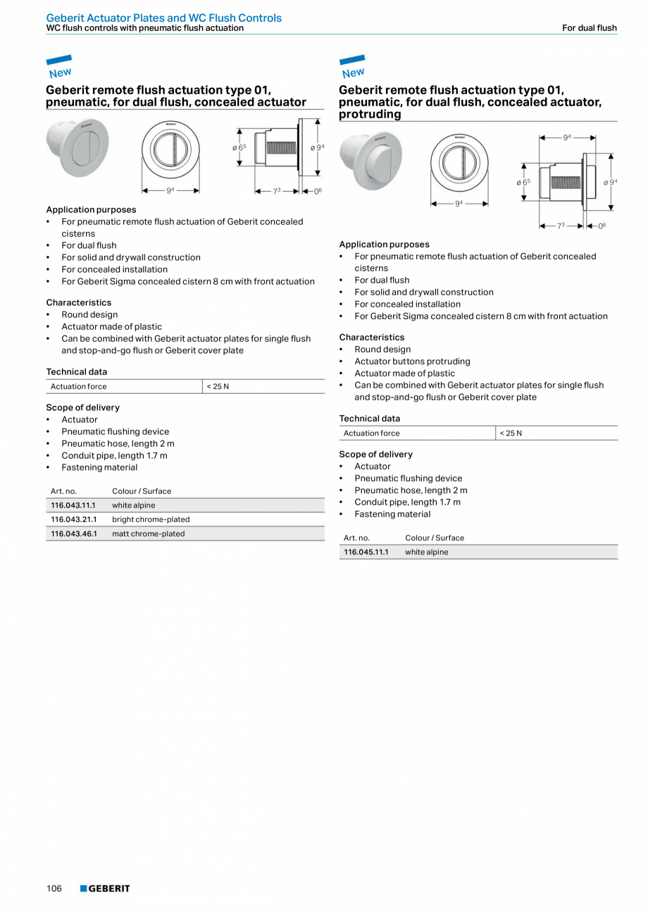 Pagina 106 - Sisteme sanitare Geberit 2015-2016 GEBERIT Kombifix, Duofix, DuoFresh, Monolith,...