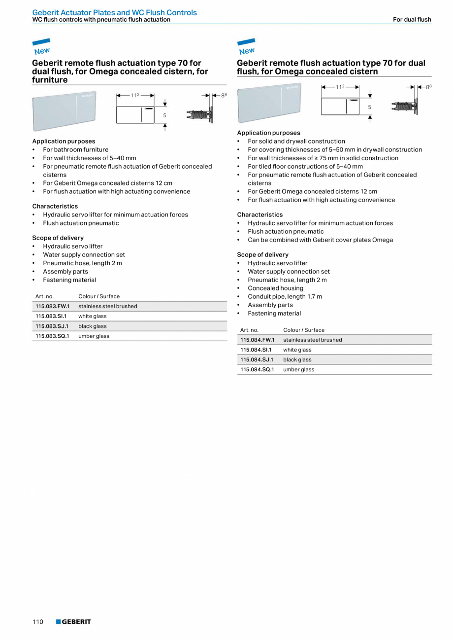 Pagina 110-Sisteme sanitare Geberit 2015-2016 GEBERIT AquaClean Catalog, brosura Engleza  elements on the...