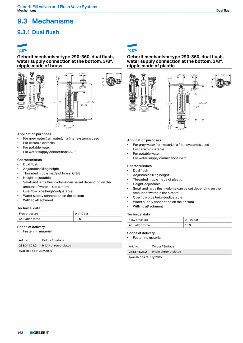 Pagina 168-Sisteme sanitare Geberit 2015-2016 GEBERIT AquaClean Catalog, brosura Engleza  Support block with...