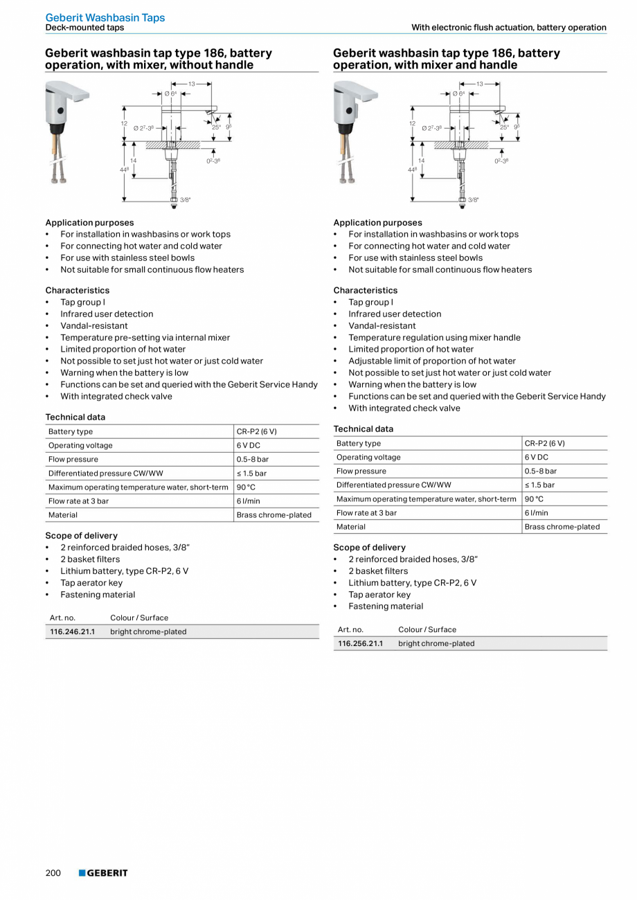 Pagina 200 - Sisteme sanitare Geberit 2015-2016 GEBERIT Kombifix, Duofix, DuoFresh, Monolith,...