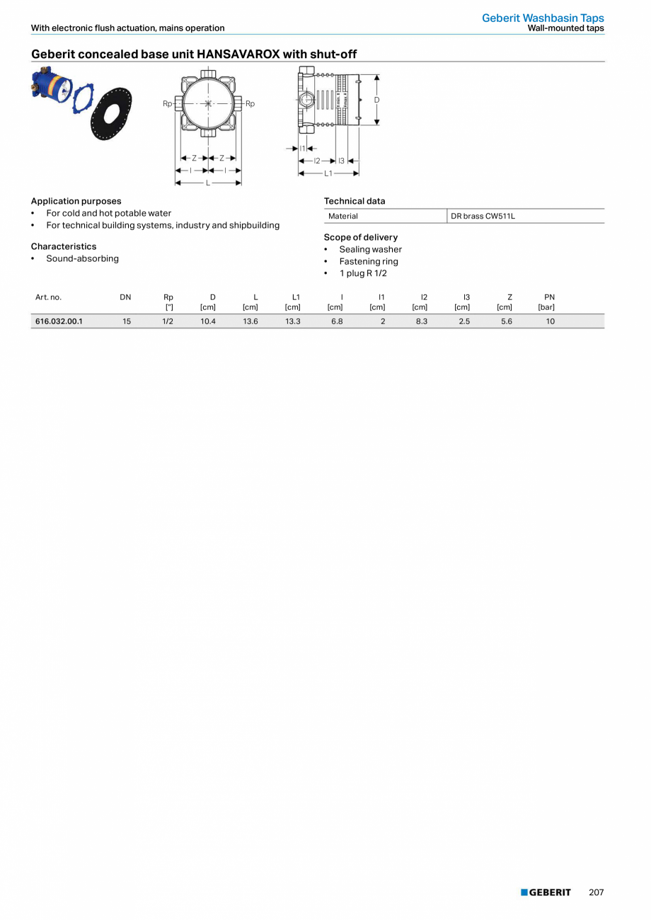 Pagina 207-Sisteme sanitare Geberit 2015-2016 GEBERIT AquaClean Catalog, brosura Engleza d cistern 8 cm with...