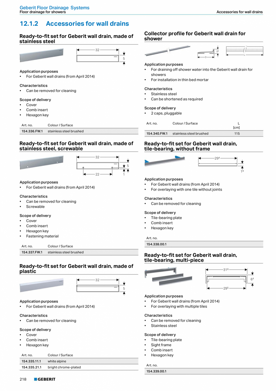 Pagina 218 - Sisteme sanitare Geberit 2015-2016 GEBERIT Kombifix, Duofix, DuoFresh, Monolith,...
