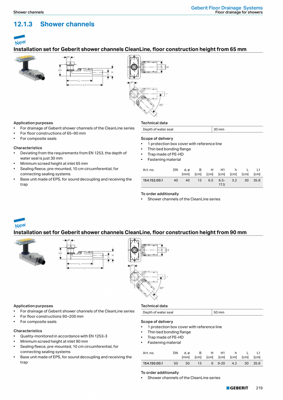 Pagina 219-Sisteme sanitare Geberit 2015-2016 GEBERIT AquaClean Catalog, brosura Engleza t of solid walls...