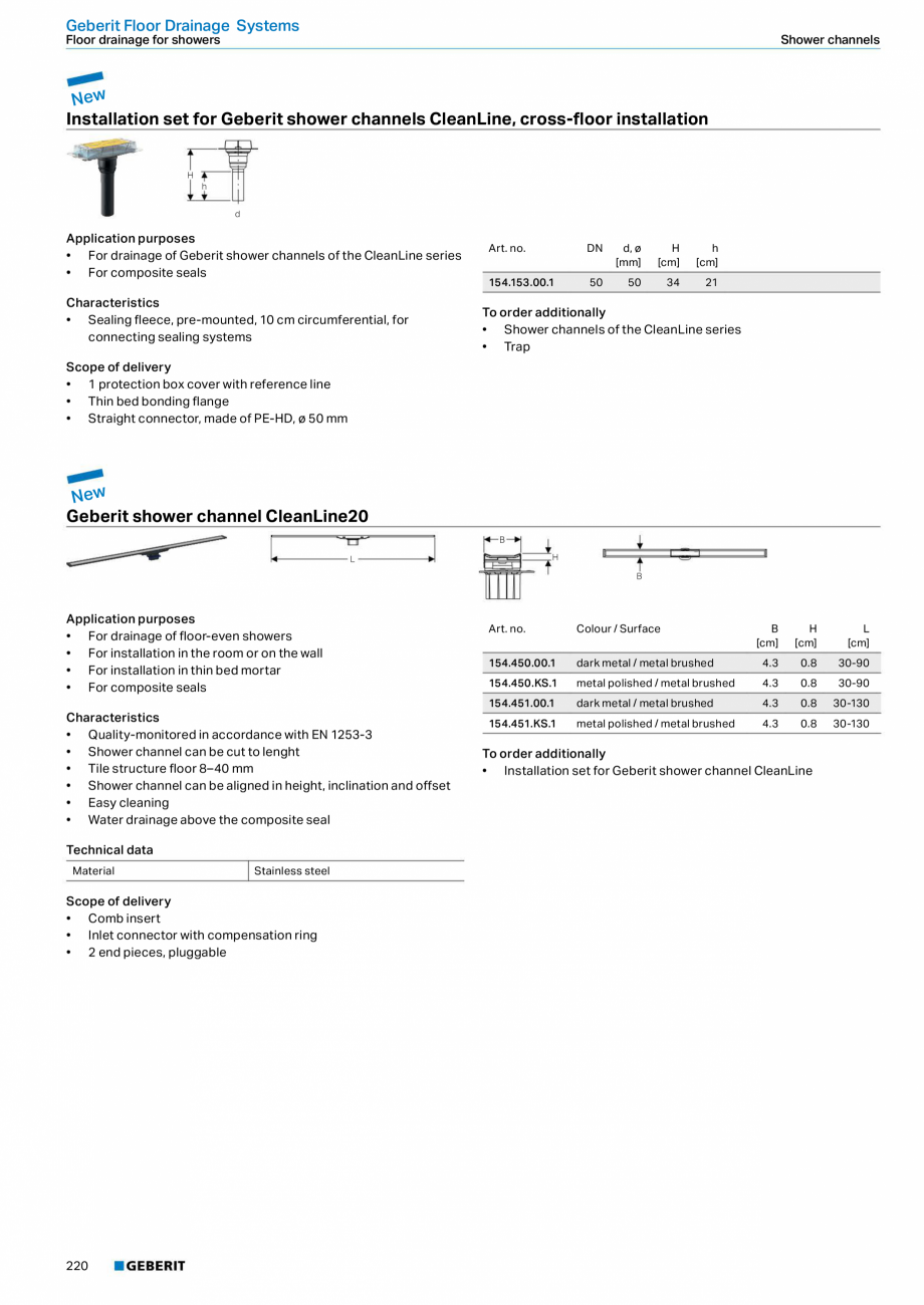 Pagina 220 - Sisteme sanitare Geberit 2015-2016 GEBERIT Kombifix, Duofix, DuoFresh, Monolith,...