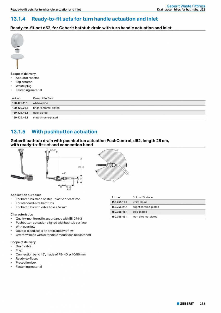 Pagina 233 - Sisteme sanitare Geberit 2015-2016 GEBERIT Kombifix, Duofix, DuoFresh, Monolith,...