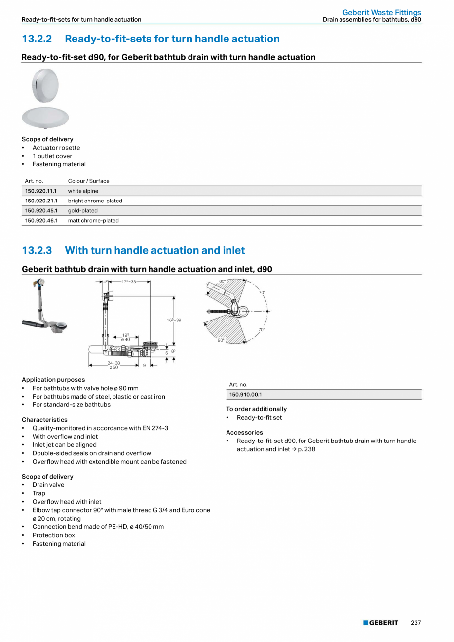 Pagina 237 - Sisteme sanitare Geberit 2015-2016 GEBERIT Kombifix, Duofix, DuoFresh, Monolith,...