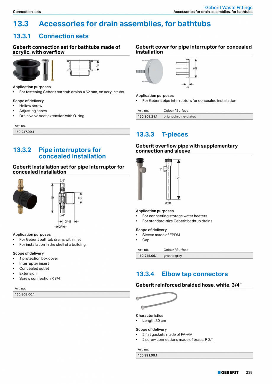 Pagina 239 - Sisteme sanitare Geberit 2015-2016 GEBERIT Kombifix, Duofix, DuoFresh, Monolith,...