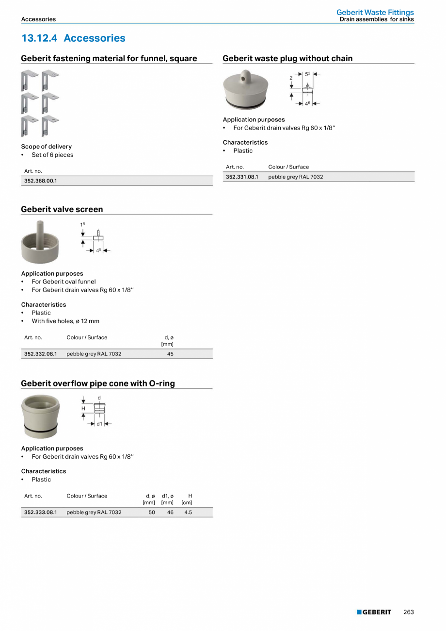 Pagina 263 - Sisteme sanitare Geberit 2015-2016 GEBERIT Kombifix, Duofix, DuoFresh, Monolith,...