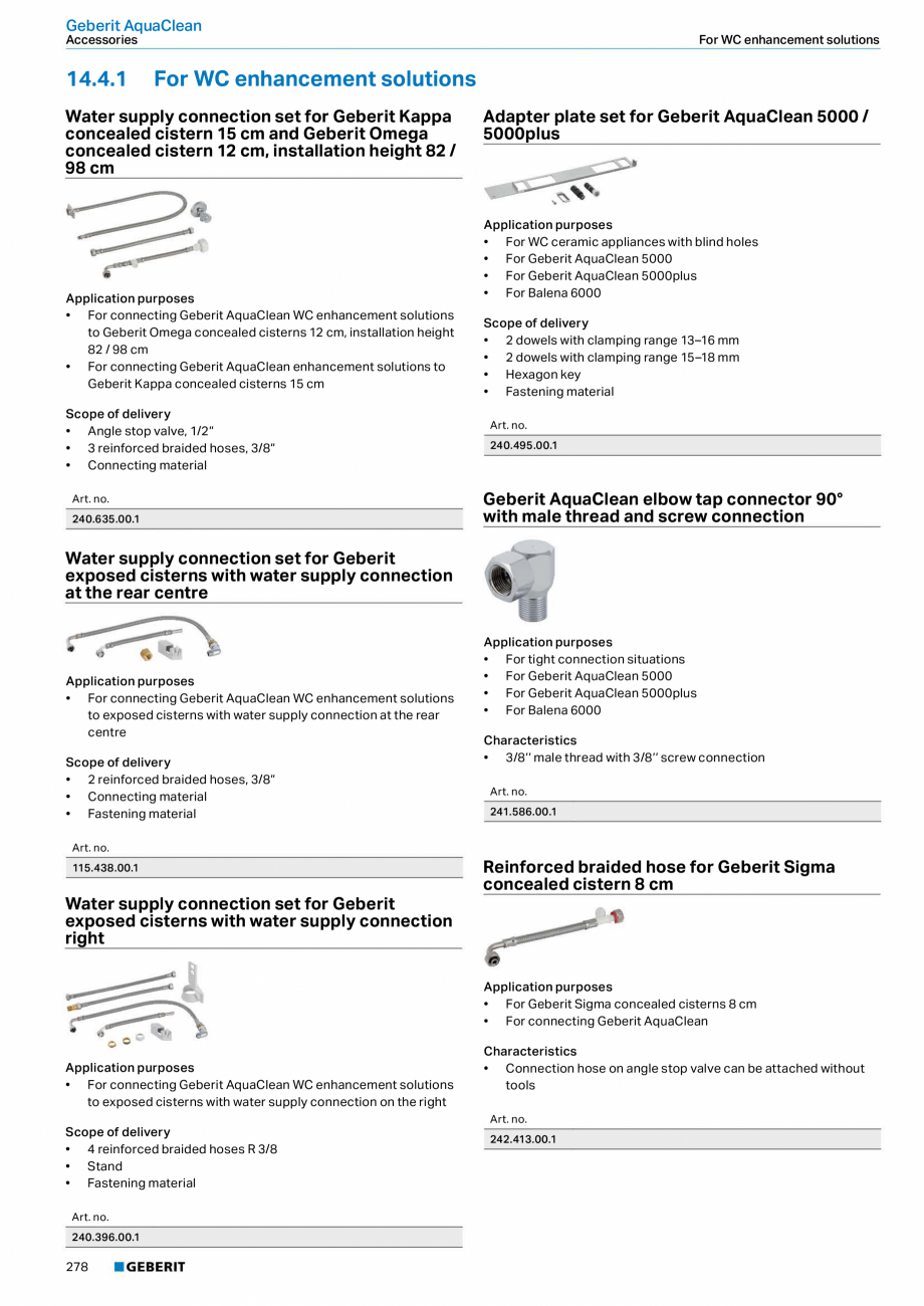 Pagina 278 - Sisteme sanitare Geberit 2015-2016 GEBERIT Kombifix, Duofix, DuoFresh, Monolith,...