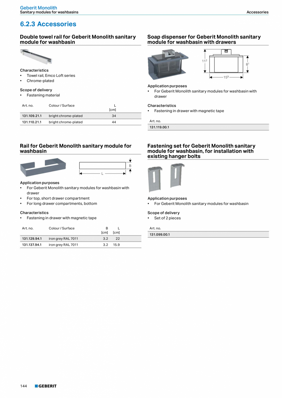 Pagina 28 - Modul sanitar pentru WC GEBERIT Monolith Fisa tehnica Engleza ide connection possible...