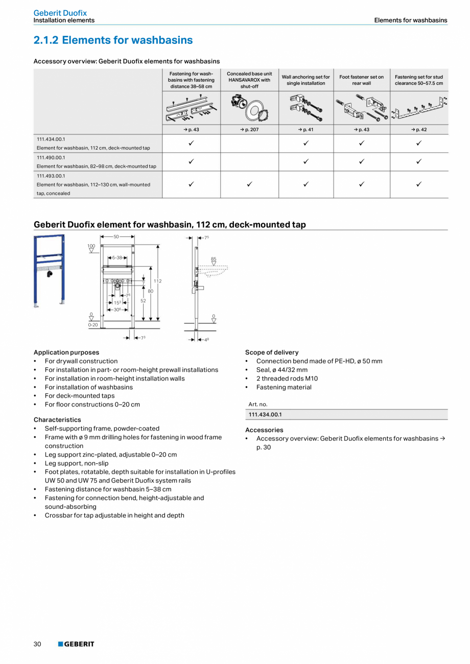 Pagina 12 - Sistem de instalare incastrat GEBERIT Duofix Fisa tehnica Engleza for electrical...