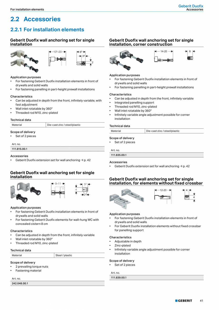 Pagina 23-Sistem de instalare incastrat GEBERIT Duofix Fisa tehnica Engleza  Protection box for service...