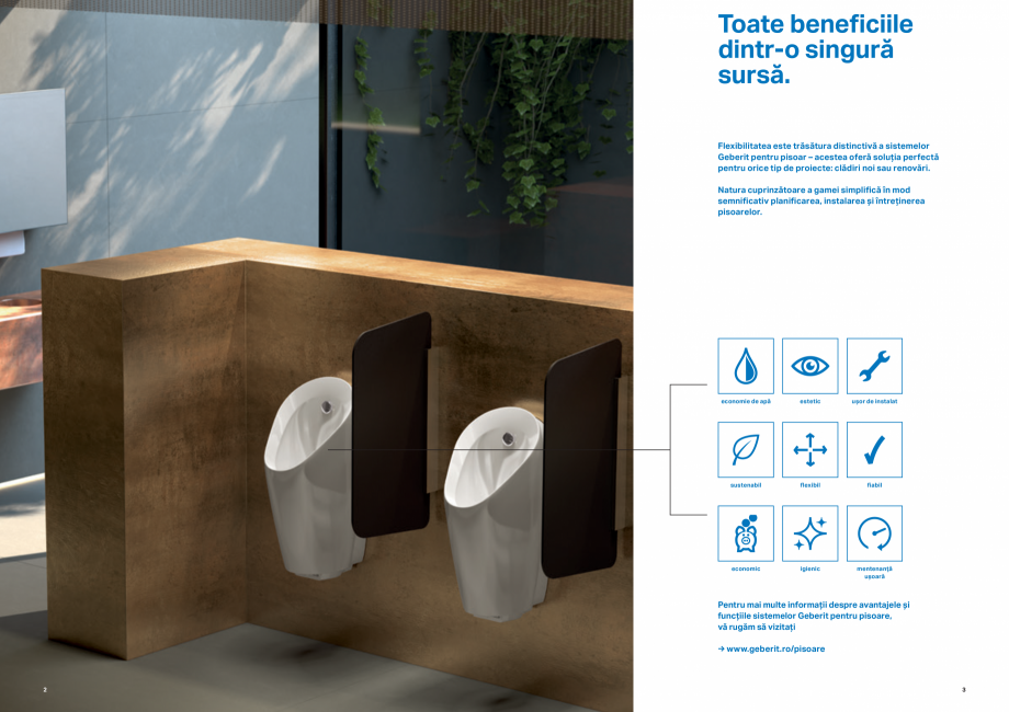 Pagina 2-Sisteme Geberit pentru pisoar 2016 GEBERIT Catalog, brosura Romana a

Pisoar Geberit Selva
...