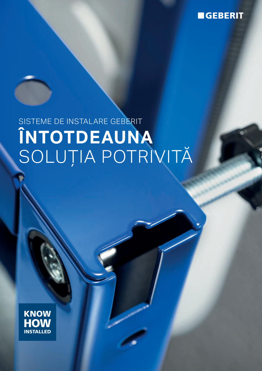 Pagina 1-Geberit -Sisteme de instalare GEBERIT AquaClean Catalog, brosura SISTEME DE INSTALARE GEBERIT
...